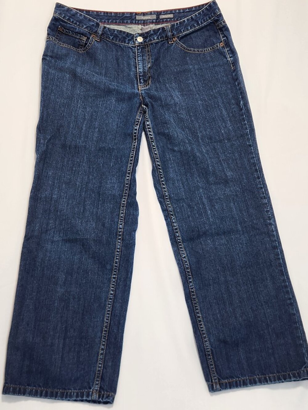 Liz Claiborne Boyfriend Jeans Womens 14W Medium Wash Blue 100% Cotton Denim